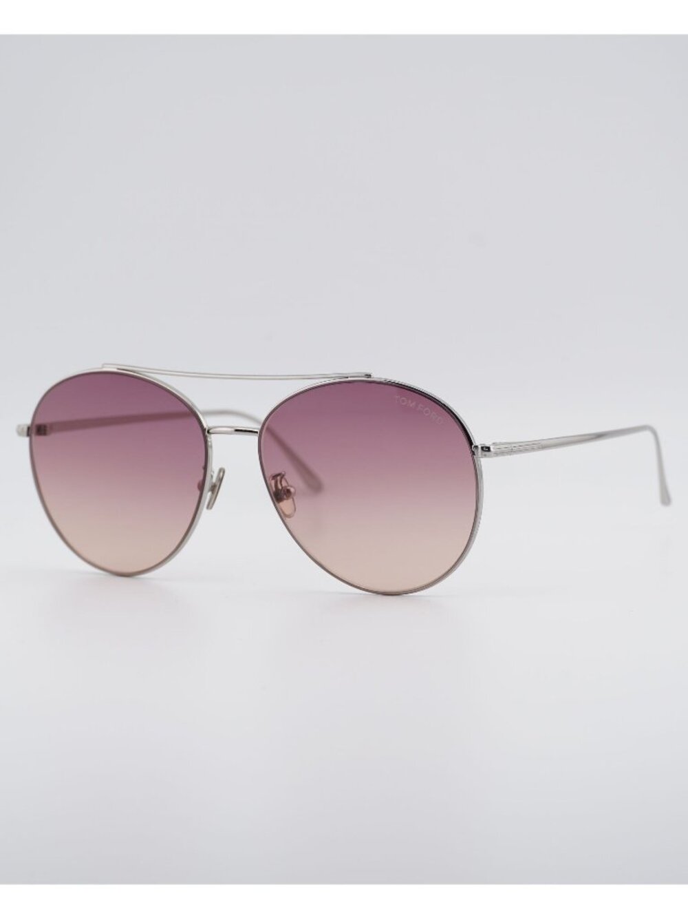 Tom Ford Cleo FT0757-D 16F Sunglasses Gunmetal Aviator Frame, Pink Lenses